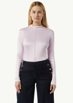 Schimmerndes Viskoseshirt mit Ziernaht