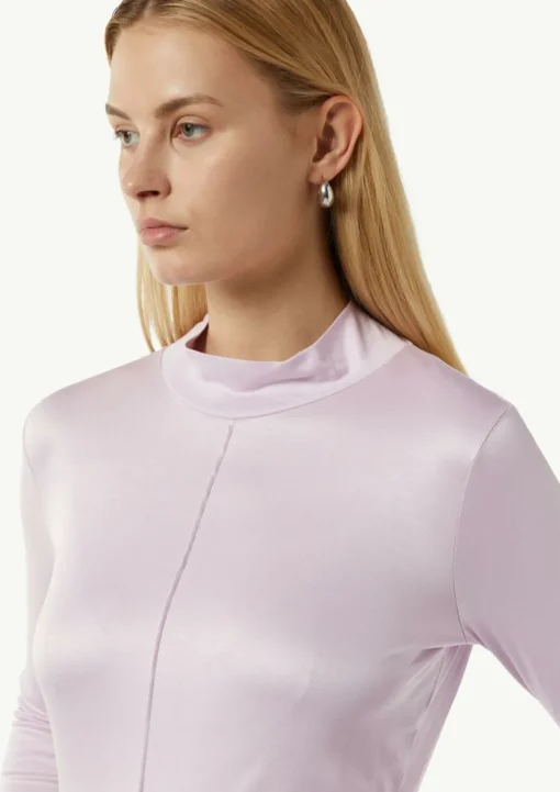 Schimmerndes Viskoseshirt mit Ziernaht