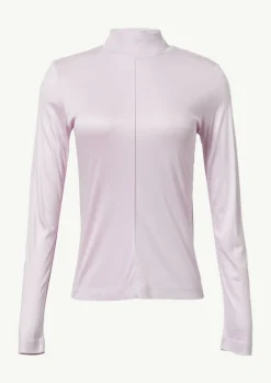 Schimmerndes Viskoseshirt mit Ziernaht