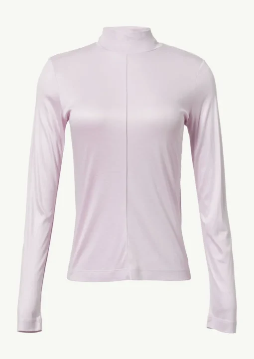 Schimmerndes Viskoseshirt mit Ziernaht