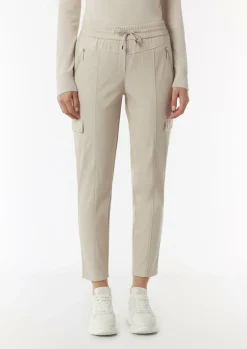 Schlupfhose in Lederoptik mit Cargotaschen