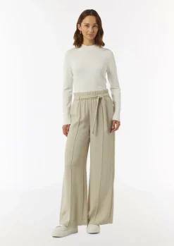 Schlupfhose mit High Rise und weitem Bein