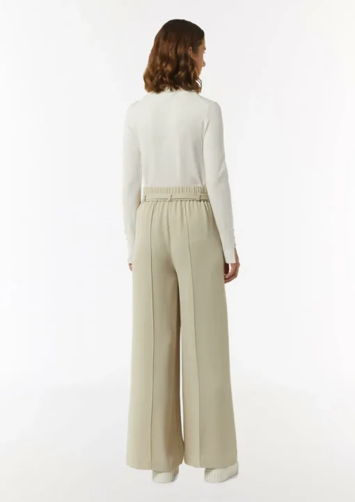 Schlupfhose mit High Rise und weitem Bein