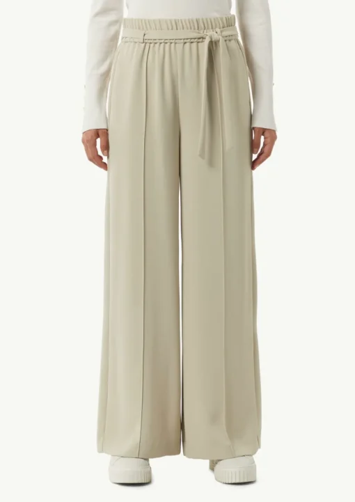 Schlupfhose mit High Rise und weitem Bein