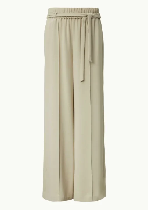 Schlupfhose mit High Rise und weitem Bein