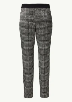 Schmale Hose mit gewebtem Karomuster
