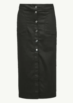 Schmaler Rock mit Steppdetails