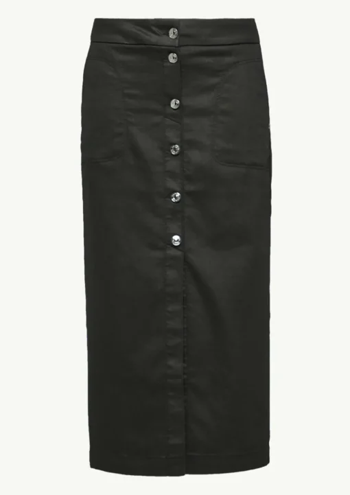 Schmaler Rock mit Steppdetails