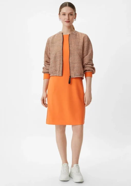 Scuba-Kleid mit seitlichen Details