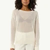 Semitransparenter Feinstrickpullover im Slim Fit