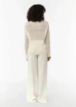 Semitransparenter Feinstrickpullover im Slim Fit