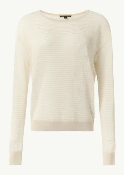 Semitransparenter Feinstrickpullover im Slim Fit