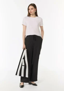 Shopper aus Feinstrick mit Streifen