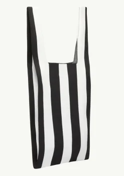 Shopper aus Feinstrick mit Streifen