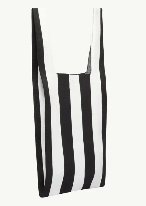 Shopper aus Feinstrick mit Streifen