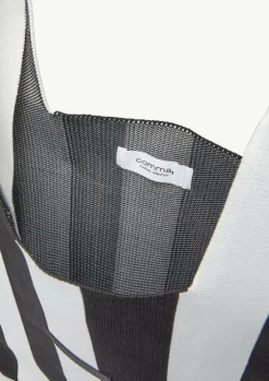Shopper aus Feinstrick mit Streifen