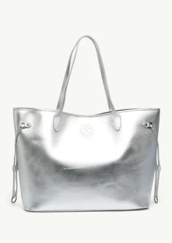 Shopper aus Rindsleder mit Logo-Detail