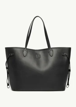 Shopper aus Rindsleder mit Logo-Detail