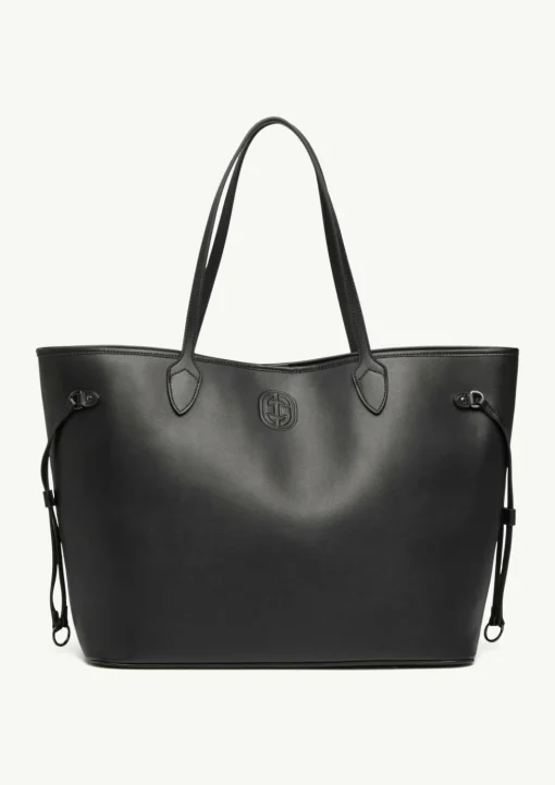 Shopper aus Rindsleder mit Logo-Detail
