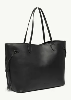 Shopper aus Rindsleder mit Logo-Detail