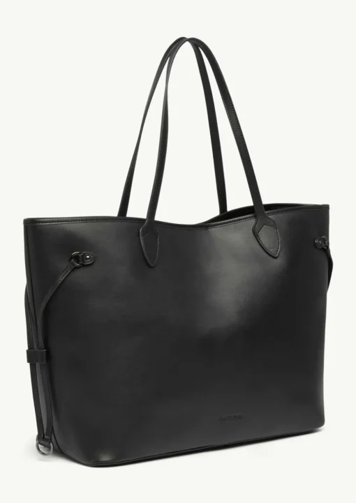 Shopper aus Rindsleder mit Logo-Detail