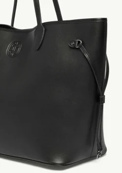 Shopper aus Rindsleder mit Logo-Detail