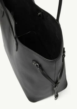 Shopper aus Rindsleder mit Logo-Detail