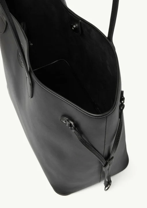 Shopper aus Rindsleder mit Logo-Detail