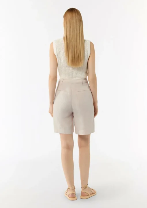 Shorts aus Leinenmix