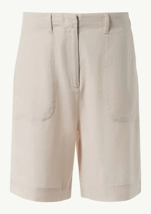 Shorts aus Leinenmix
