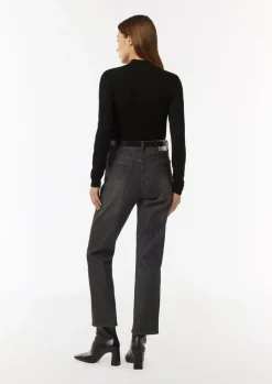 Slim-Fit-Strickpullover mit Paillettenbesatz
