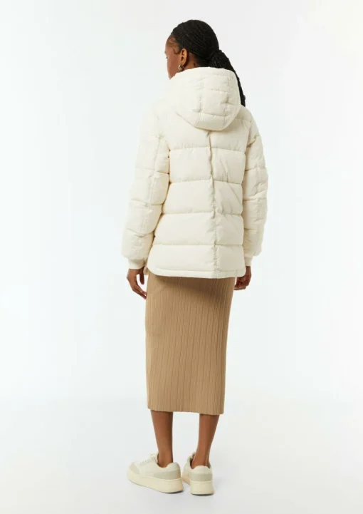 Steppjacke aus Baumwollmix mit Kapuze