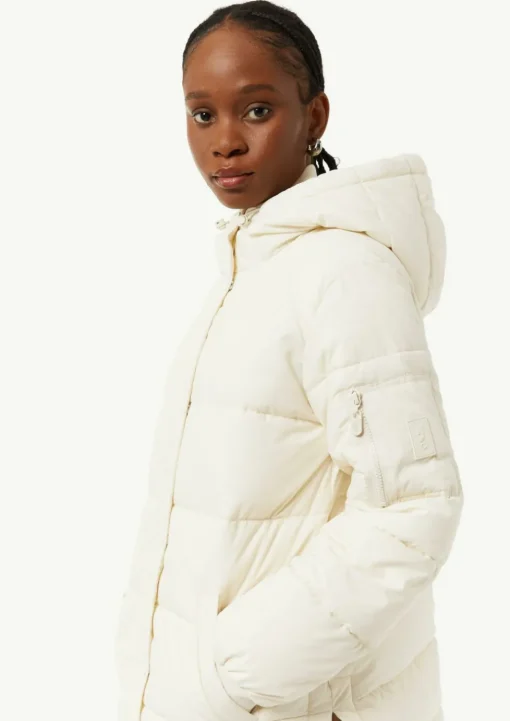 Steppjacke aus Baumwollmix mit Kapuze