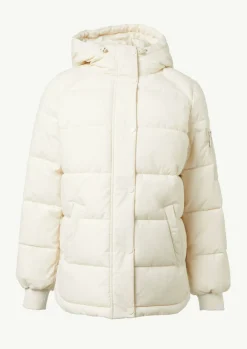 Steppjacke aus Baumwollmix mit Kapuze