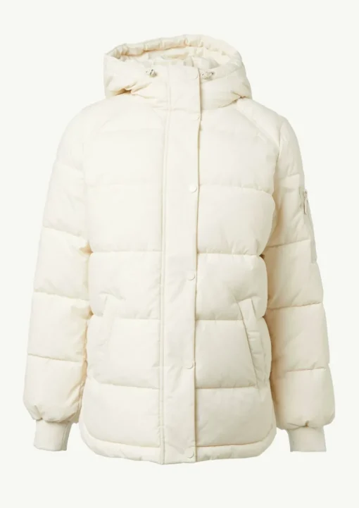 Steppjacke aus Baumwollmix mit Kapuze