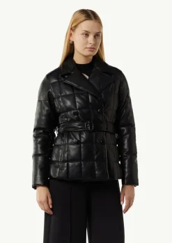 Steppjacke aus Lederimitat