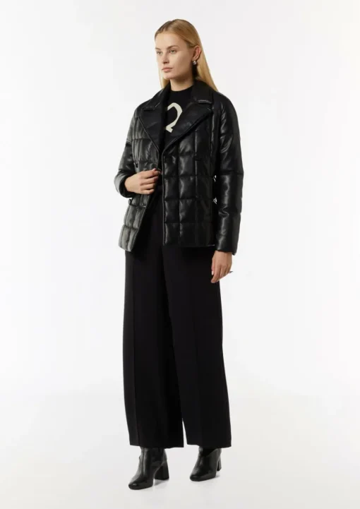 Steppjacke aus Lederimitat
