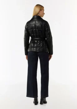 Steppjacke aus Lederimitat