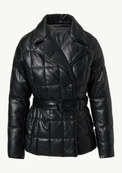 Steppjacke aus Lederimitat