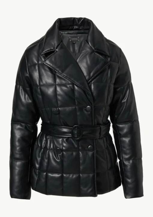 Steppjacke aus Lederimitat