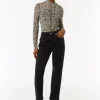 Straight-Leg-Jeans aus Baumwollstretch
