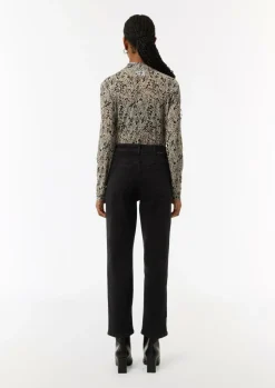 Straight-Leg-Jeans aus Baumwollstretch