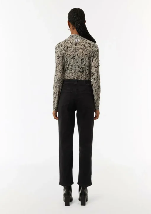 Straight-Leg-Jeans aus Baumwollstretch