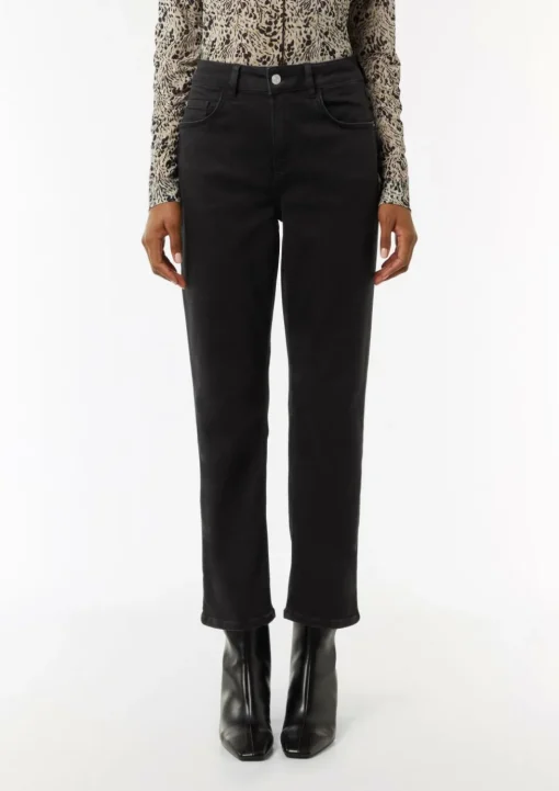 Straight-Leg-Jeans aus Baumwollstretch