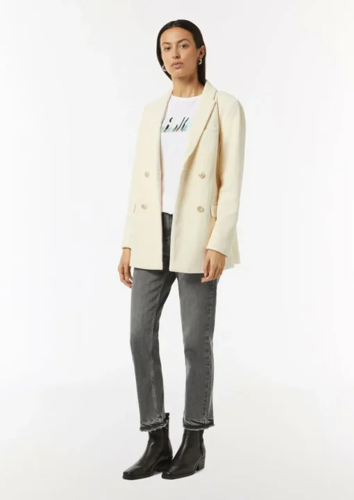 Straight-Leg-Jeans mit gefranstem Saum