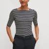 Streifenshirt mit halben Ärmeln