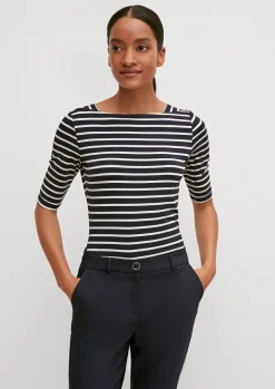 Streifenshirt mit halben Ärmeln