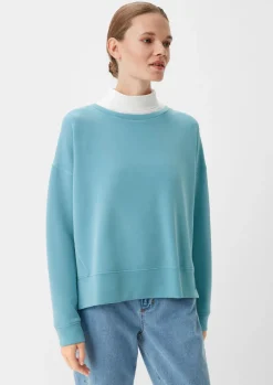 Strickjersey mit Label-Patch