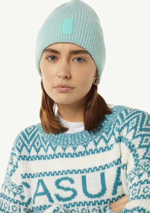 Strickmütze mit Glitzergarn