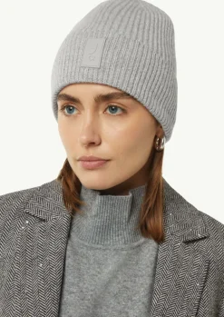 Strickmütze mit Glitzergarn